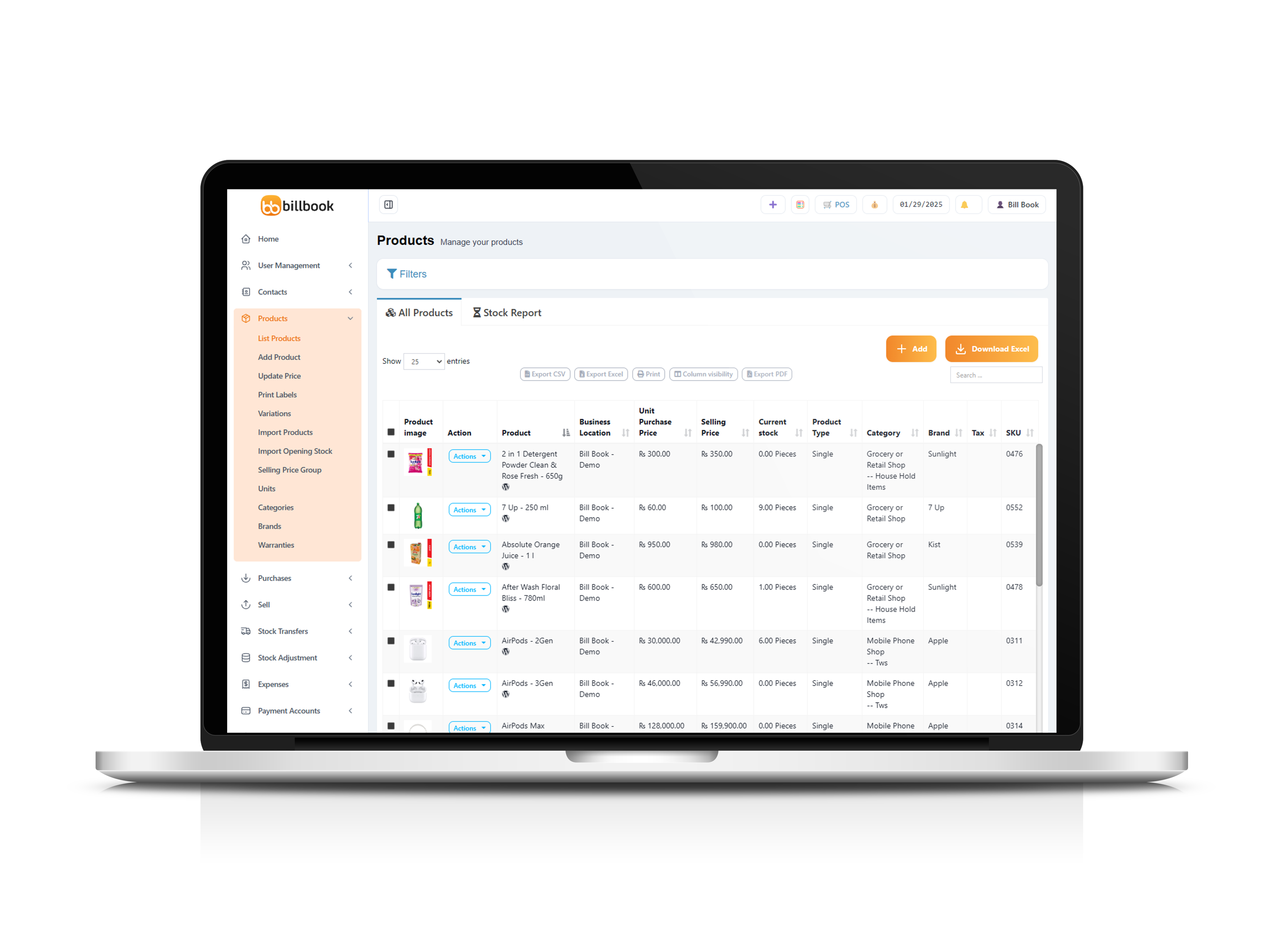 BillBook Dashboard
